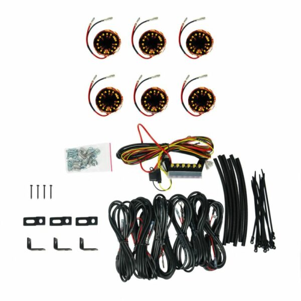 KC Hilites - rock light amber led 6pc kit - 91041