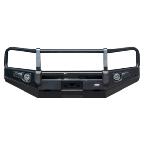BLACK DELUXE BULL BAR FOR TOYOTA LAND CRUISER 200 SERIES 2016+ - WITHOUT FOG LIGHTS - BU59-5545